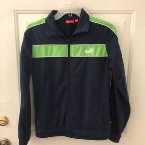 Puma Medium Navy Blue Zip Up Track Jacket